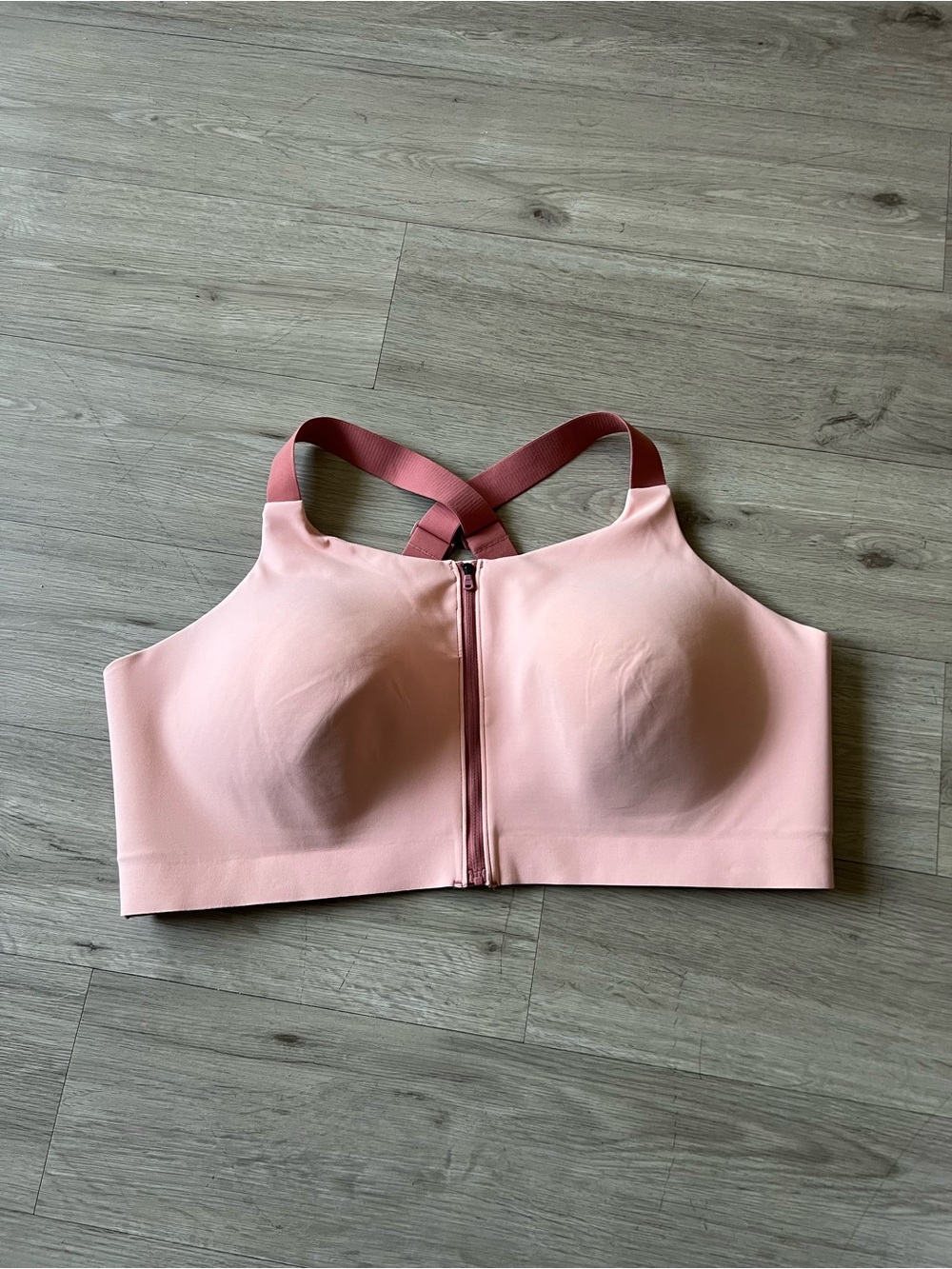 Duluth Trading Co Women's High-Impact Bonded Zip-Front Bra Sz 24W